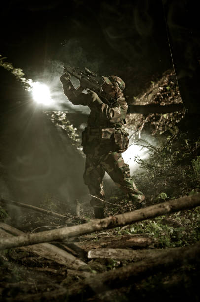 Special Force Soldier Stock Photo - Download Image Now - Night, Special  Forces, Surveillance - iStock
