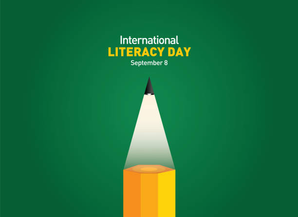 International Literacy Day Vector illustration International Literacy Day Vector illustration of open book with alphabet letters. Children education background or learning event concept. happy teacher day stock illustrations