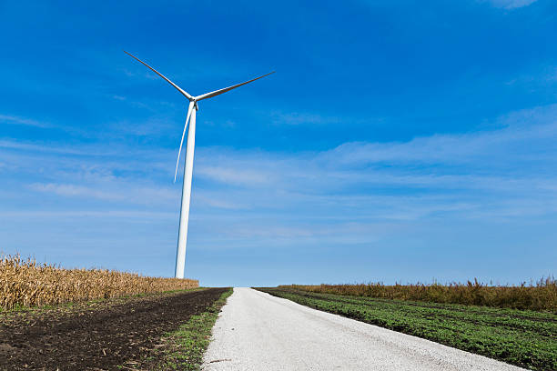 istock Wind turbine amongst the farms 154193937