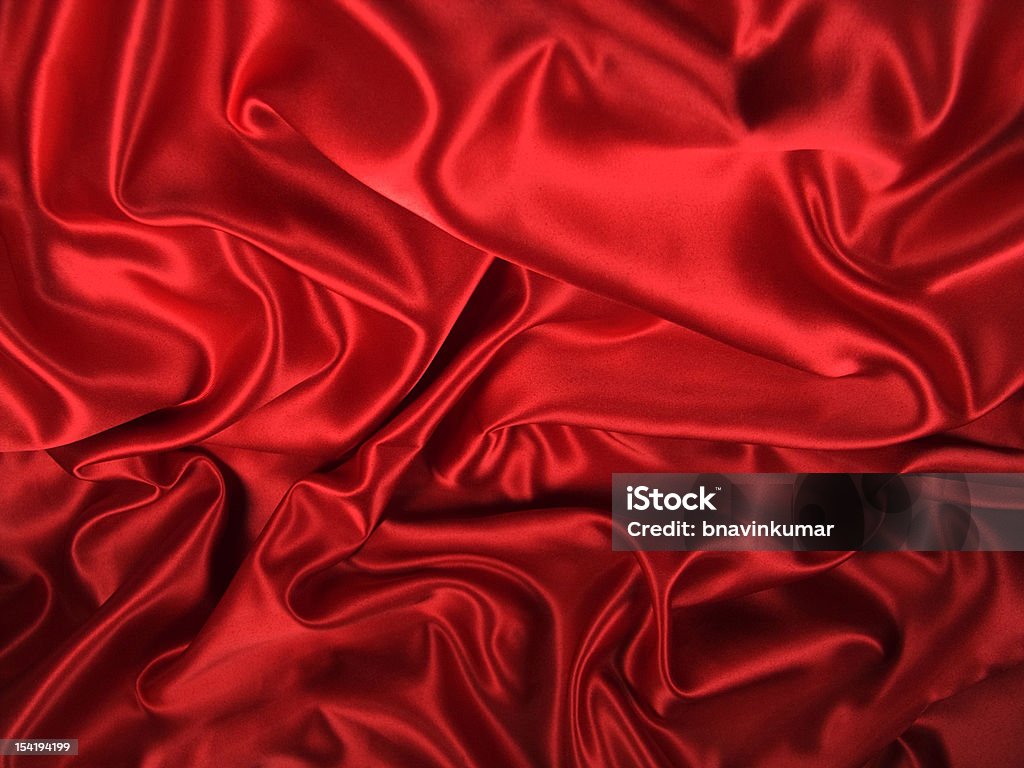 Red Satin Fabric Red Stock Photo