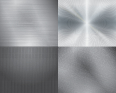 Four different displays of the color grey in gradation