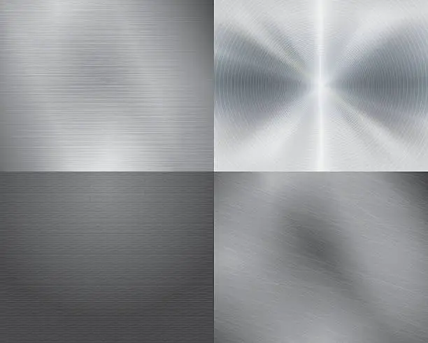 Vector illustration of Four different displays of the color grey in gradation