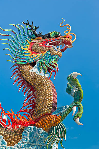 istock Chinese Dragon sculpture. 154194858