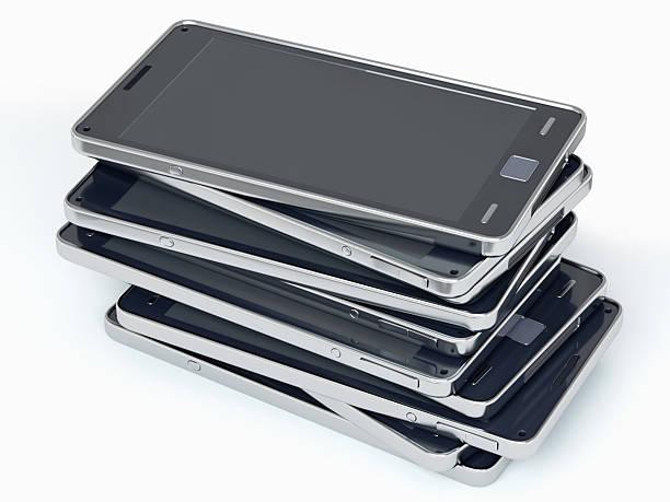 istock Heap of smart phones over white 154196827
