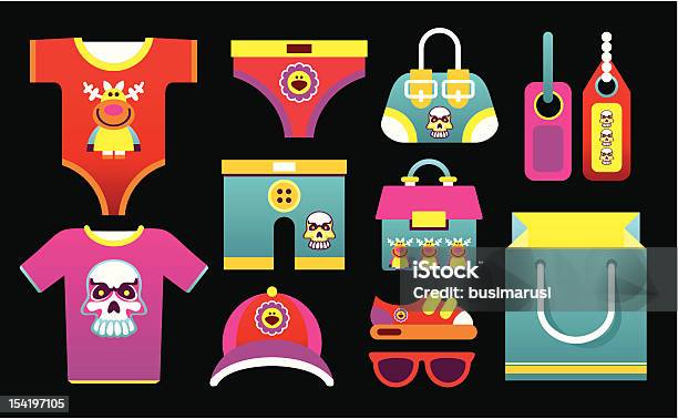 Abbigliamento Per Bambini - Immagini vettoriali stock e altre immagini di Abbigliamento - Abbigliamento, Abbigliamento casual, Accessorio personale