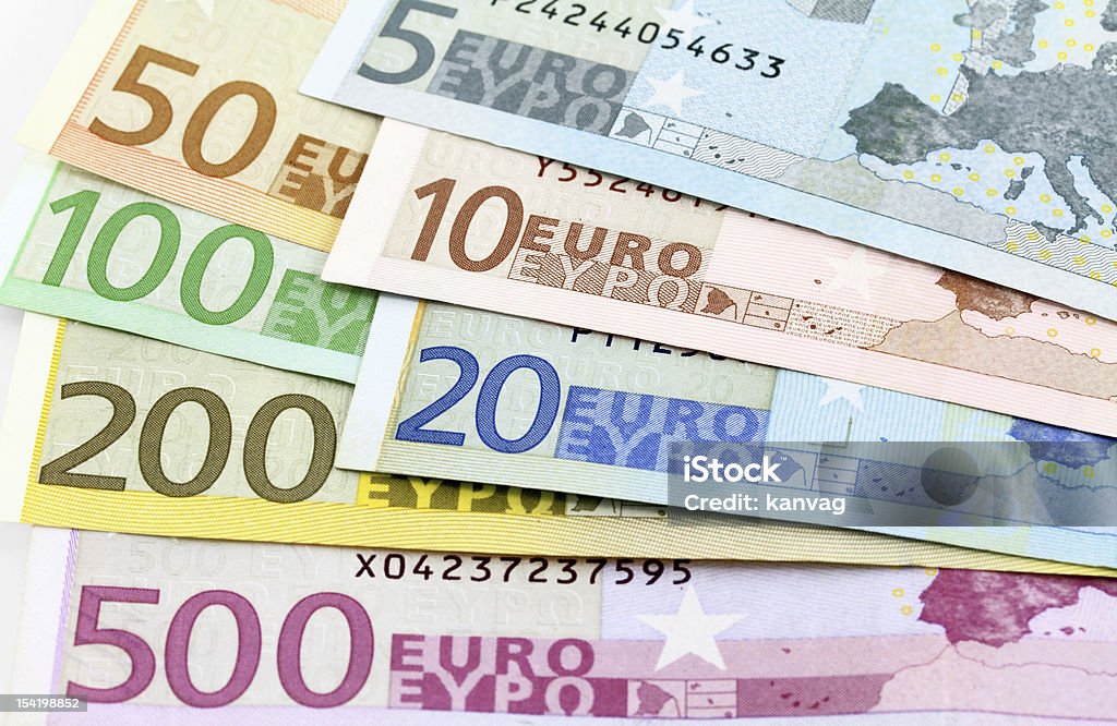 Euro-Banknoten - Lizenzfrei Bankgeschäft Stock-Foto