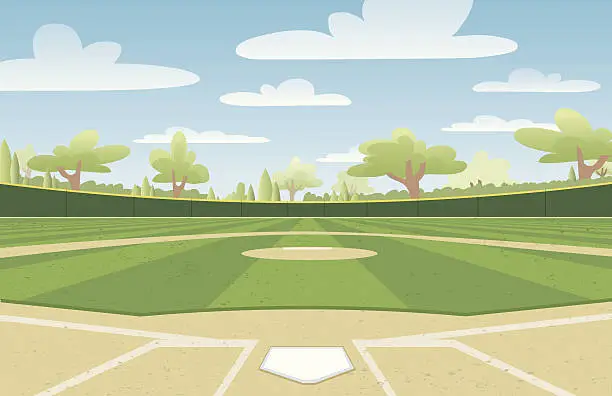 Vector illustration of Baseball Diamond