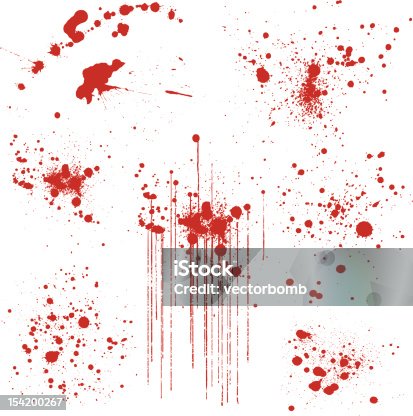 istock Set of Various Blood Splatters 154200267