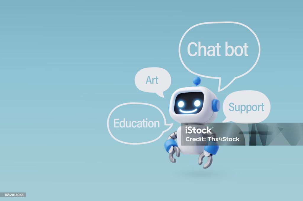 3d Vector Robot Chatbot Ai In Science And Business Technology And ...
