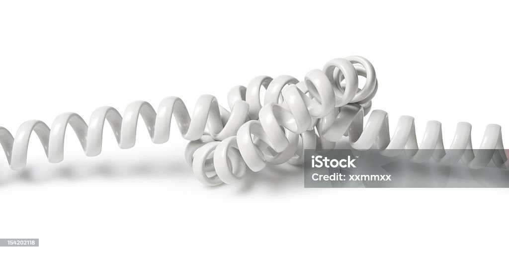 Telephone Cable Shot of white Telephone cable.  Business Stock Photo