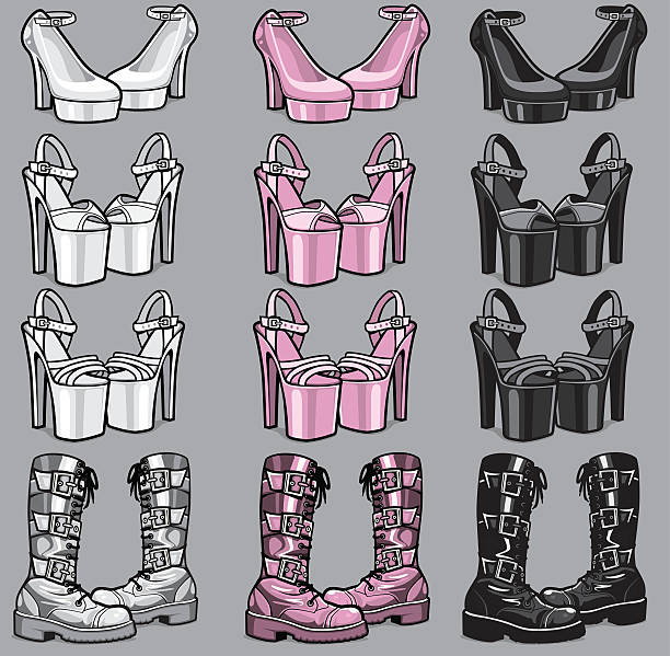 さまざまなベクトルウーマンズフェティッシュの靴 - female stripper点のイラスト素材／クリップアート素材／マンガ素材／アイコン素材