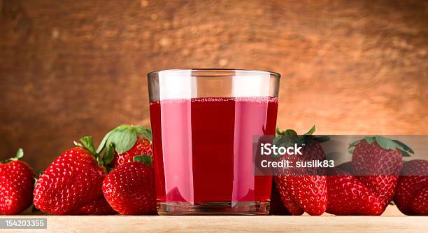 Strawberry Juice Stock Photo - Download Image Now - Close-up, Drink, Drinking Glass