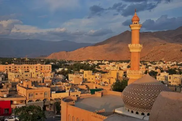 Scenic view of Nizwa in Oman from Nizwa Fort