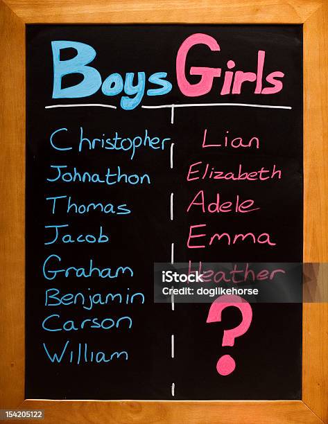 Girls And Boys Names Stock Photo - Download Image Now - Identity, Baby - Human Age, Baby Girls