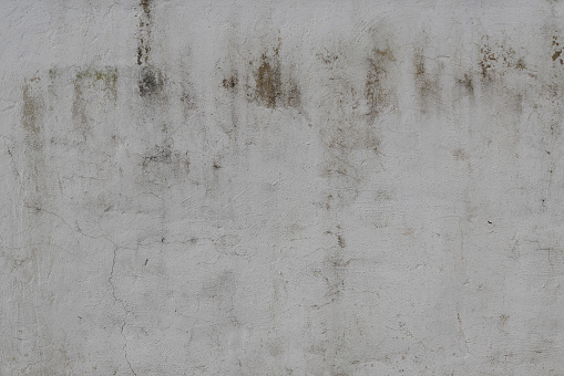 cement stained white plaster wall gray facade concrete old used grey background