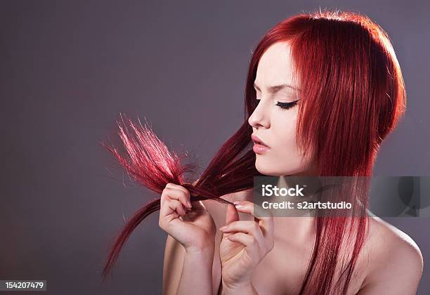 Young Girl And Haircare Stock Photo - Download Image Now - Adult, Anger, Asian and Indian Ethnicities
