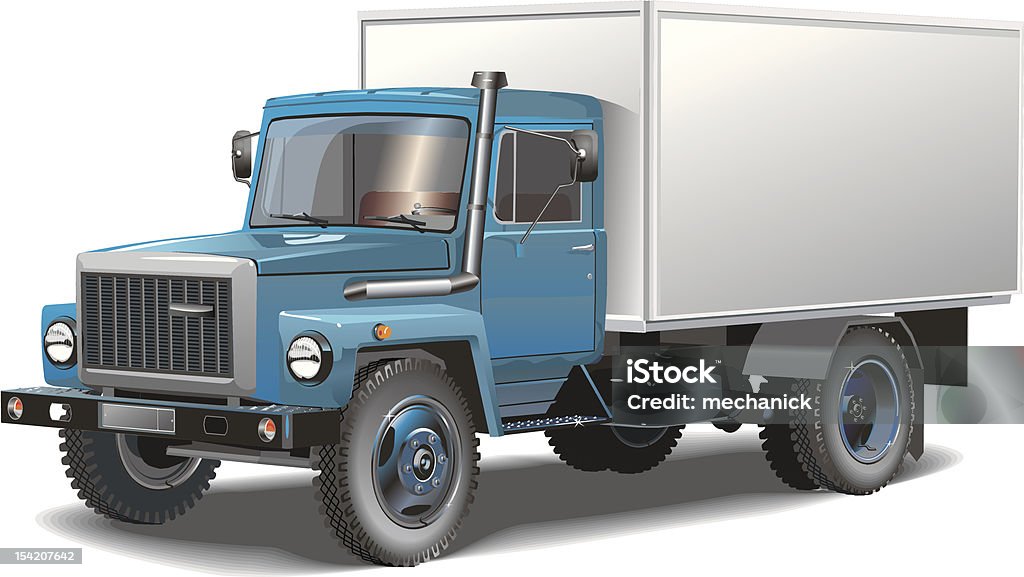 Typical truck Vector illustration a typical russian truck "gaz-3309" (no meshes, no transparency) Automobile Industry stock vector