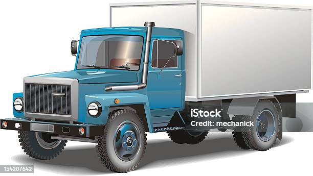 Typical Truck Stock Illustration - Download Image Now - Automobile Industry, Box - Container, Business