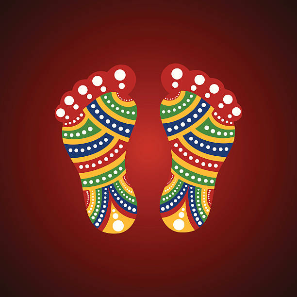 foot vector art illustration