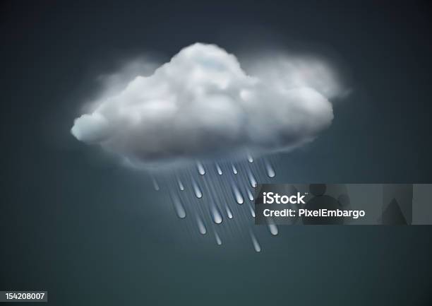 Icona Meteo - Immagini vettoriali stock e altre immagini di Illustrazione - Illustrazione, Lampo, Nube temporalesca