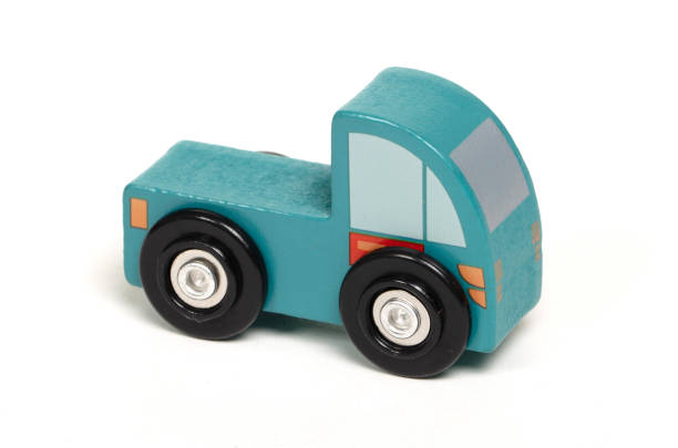 istock Retro wooden toy car isolated on white 1542108251