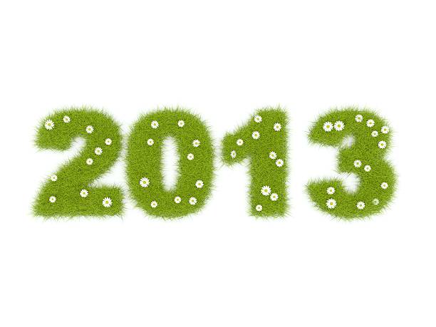 グリーン新しい年 2013 年のサイン - 2013 2012 green year ストックフォトと画像