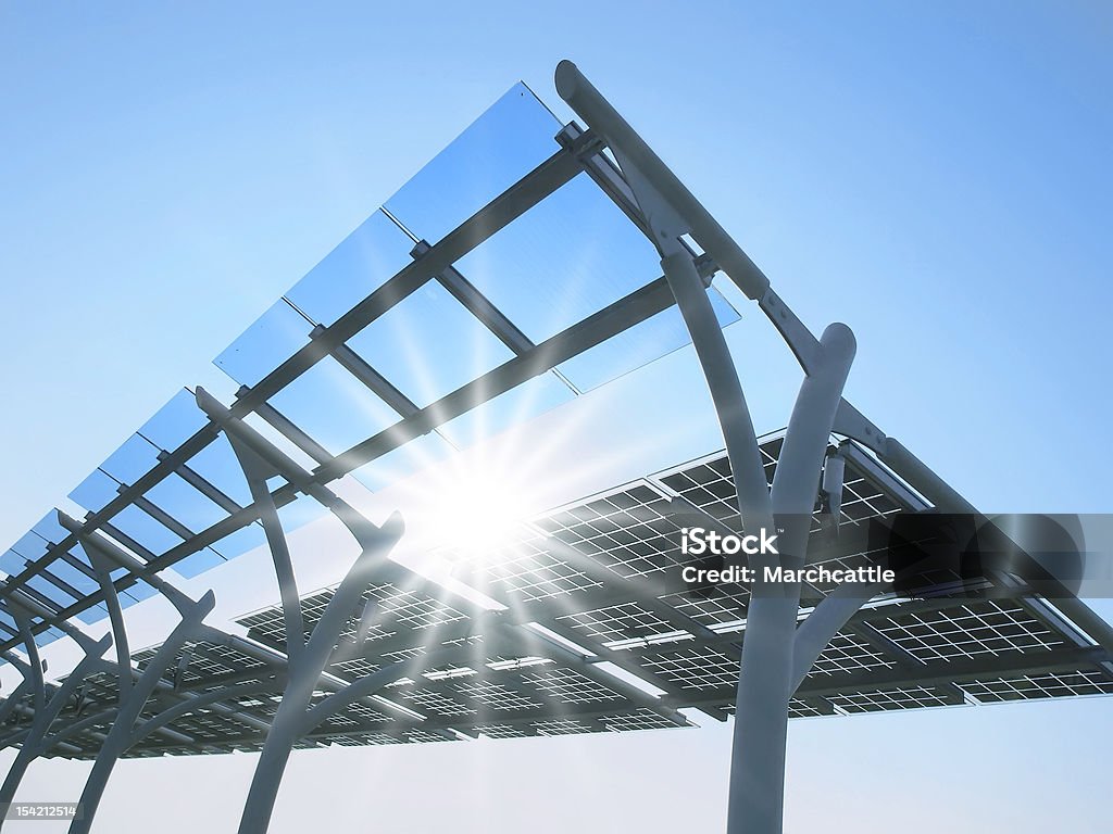 Elektrownia słoneczna - Zbiór zdjęć royalty-free (Energia słoneczna)