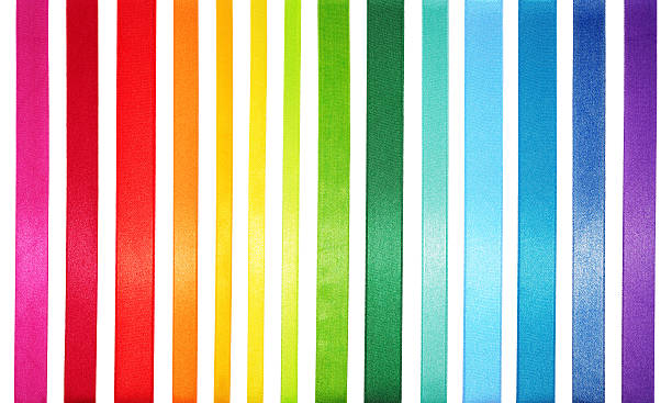 A striped colored spectrum of rainbow colors