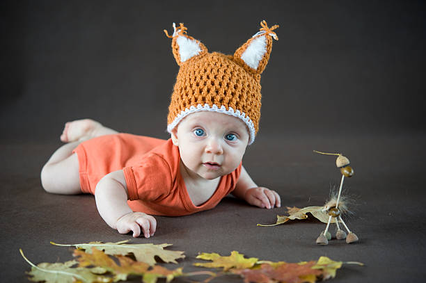 istock Autumn baby portrait 154213165