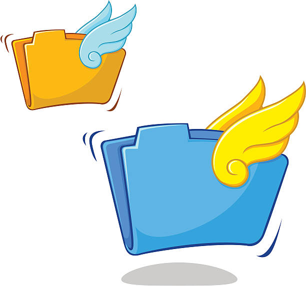 File Folder Flying Easy File Illustrations, Royalty-Free Vector Graphics & Clip Art - iStock