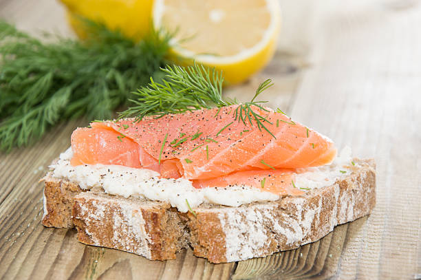 istock Salmon on a bread with horseradish 154214643