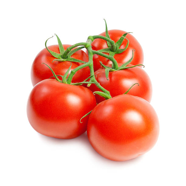 istock Red tomatoes on the green branch 154215217