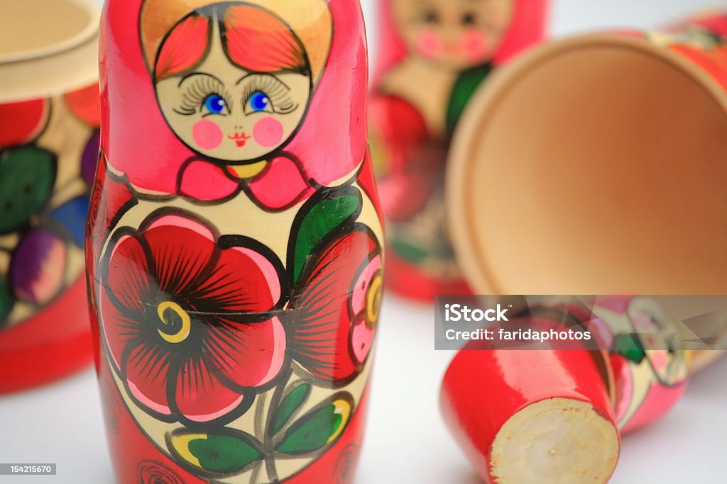 Le Red Matryoshka - Photo de Poupée russe libre de droits