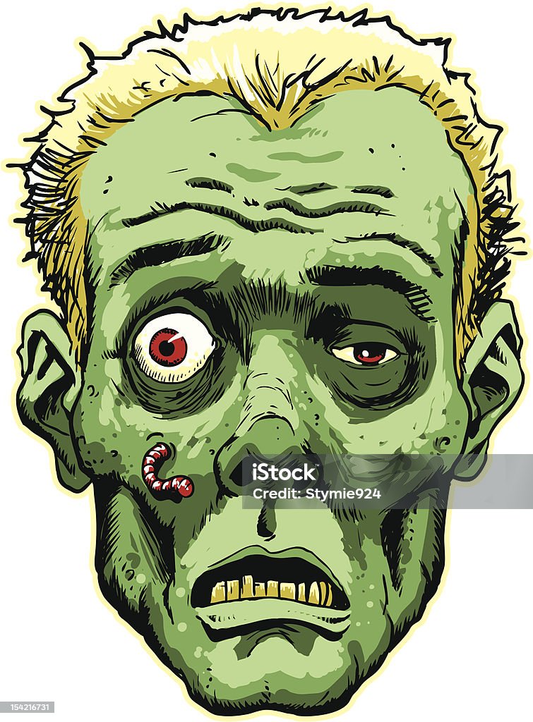 Zombie Cara - Royalty-free Apodrecer arte vetorial