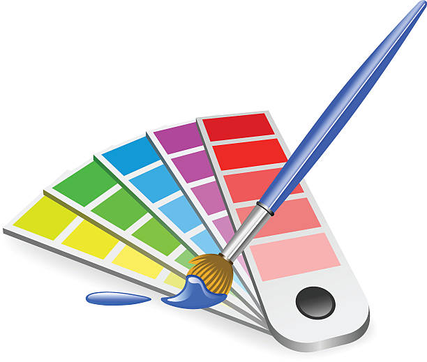 ilustrações, clipart, desenhos animados e ícones de gráfico de coloração - color swatch home improvement choice colors