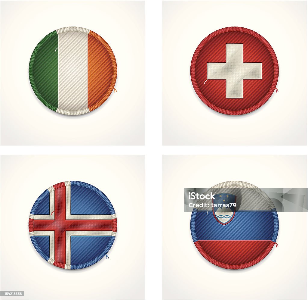 Banderas de países como tela de tarjetas - arte vectorial de Bandera libre de derechos