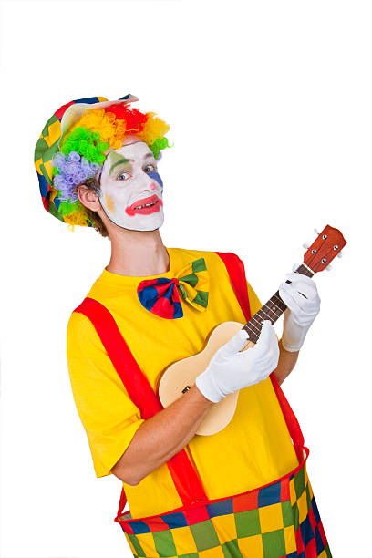 istock Colorful clown with ukulele 154219752