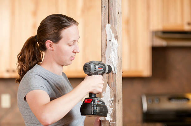 Construction Lady stock photo