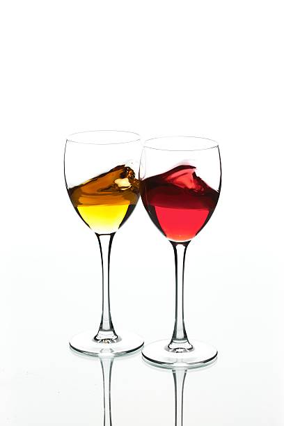 two glasses stock photo