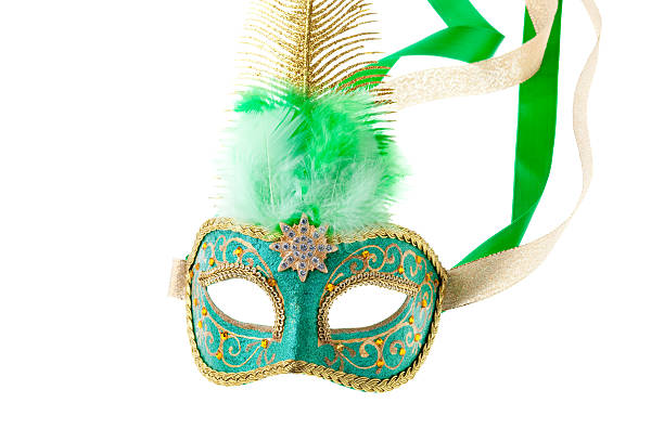 istock green and gold feathered carnival mask 154222315