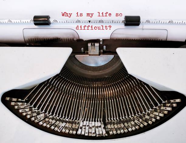 istock Bintage typewriter with text typed question - Why is my life so difficult? -  emotional feeling with doubt when things are bad in life, feelings of being unlucky and paints oneself as a victim 1542223470