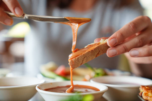 istock Milk Caramel Spread in Turkish Breakfast 1542227640