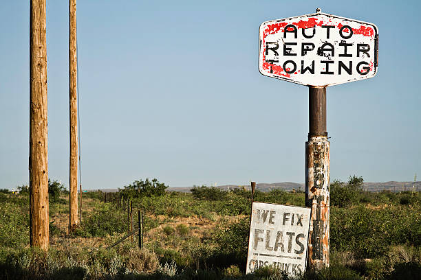 istock Old Auto Repair Signs 154222915