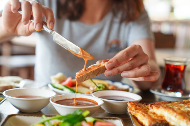 istock Milk Caramel Spread in Turkish Breakfast 1542232156