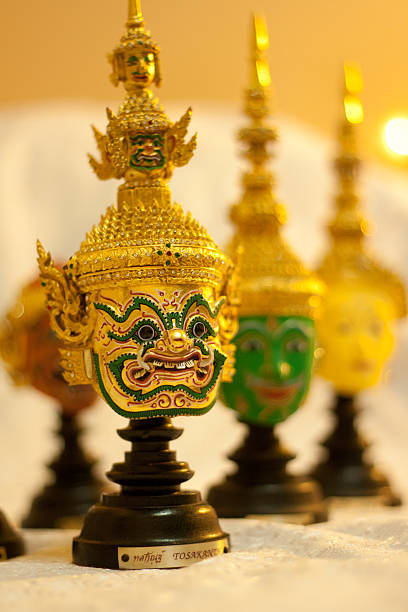 istock Khon Giant mask(Head of Tosakan)in Ramanaya 154223598