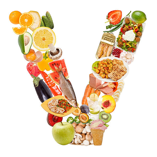 istock Letter V made of food 154224880