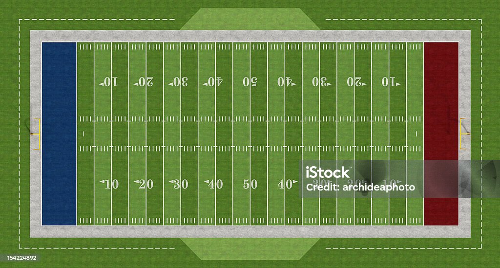 Campo de fútbol americano - Foto de stock de Campo de fútbol americano libre de derechos