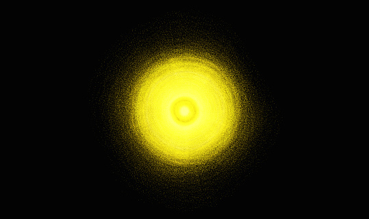 Atom and its atomic orbital, surrounding location, and wave-like behavior of its electron. Atomic particle illustration