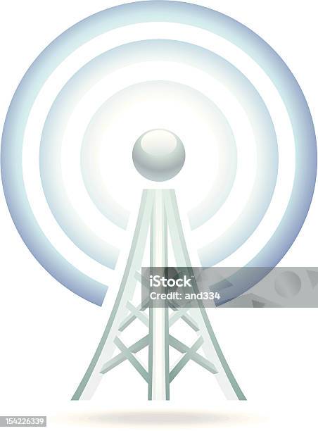 Vetores de Torre Sem Fio Ícone e mais imagens de Antena - Equipamento de telecomunicações - Antena - Equipamento de telecomunicações, Azul, Clip Art