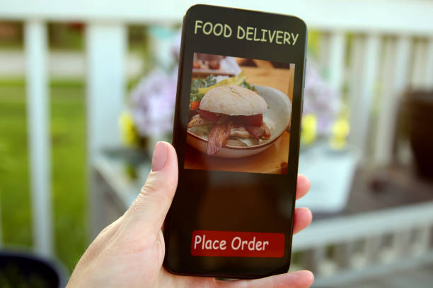 istock Woman is ordering  food on  the internet using an app. 1542266106